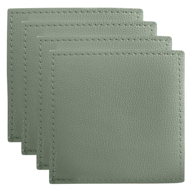 Sage Table Accents Faux Cowhide Leather Coasters (Set of 4)